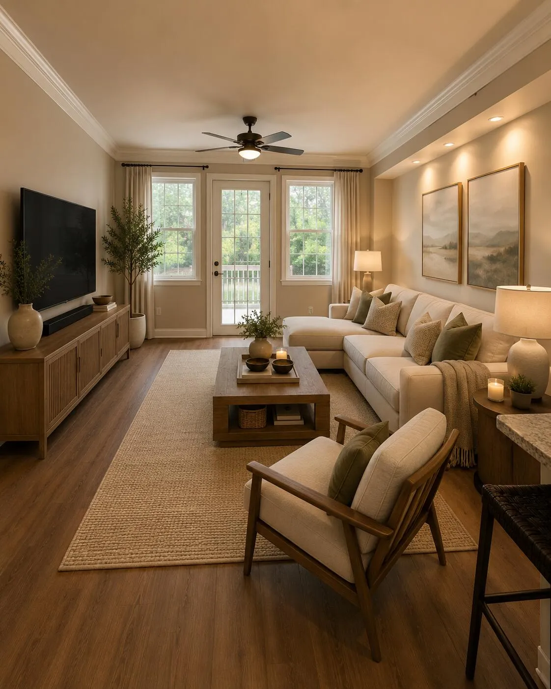 Living Room / Virtually Staged to show perspective
