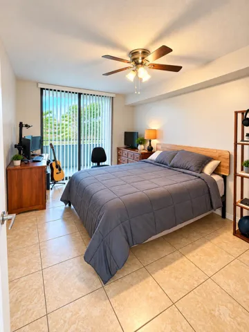 Master Bedroom with Impact Sliding Doors
