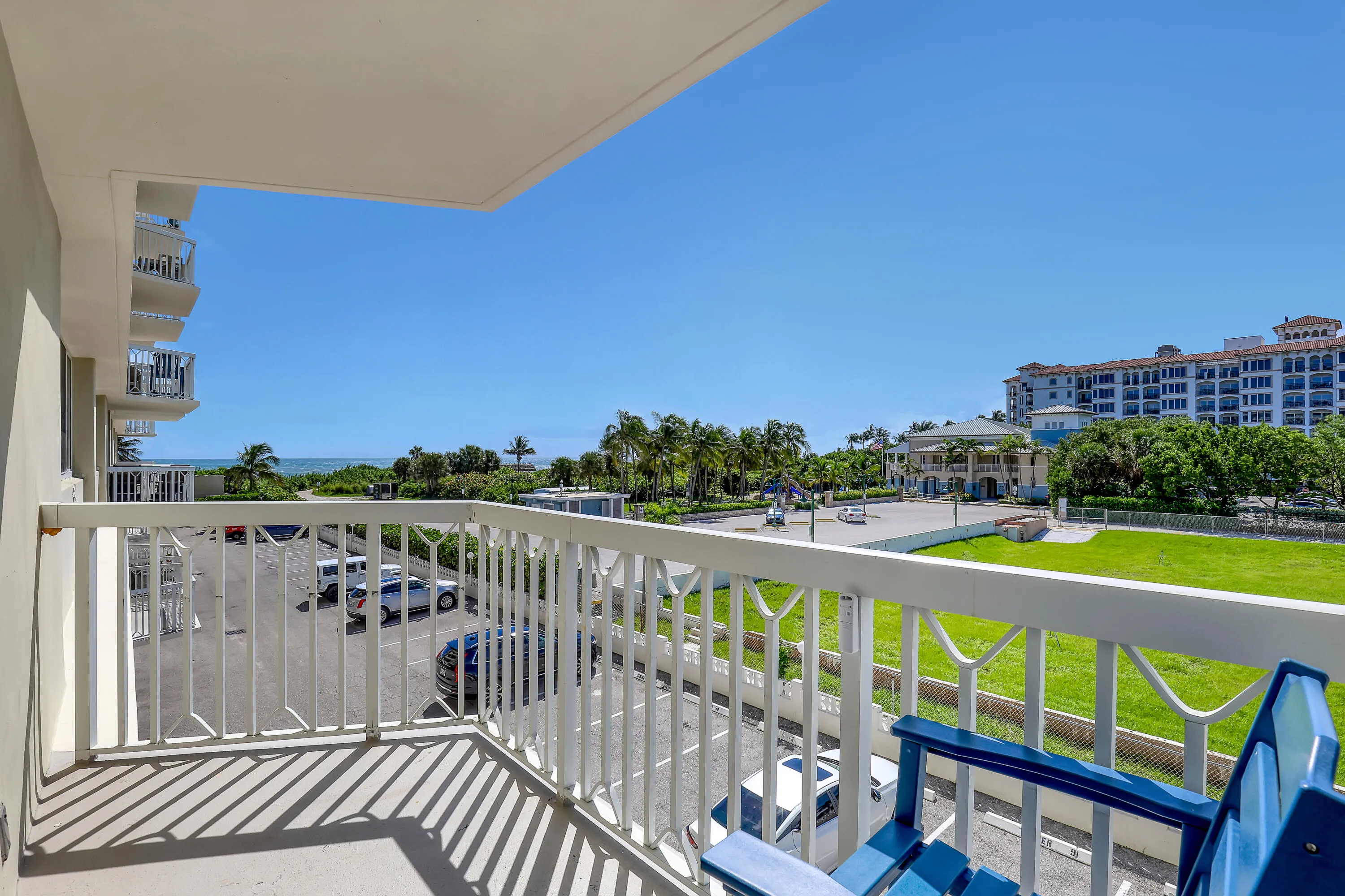Yes You can see the ocean from the Balcony :)