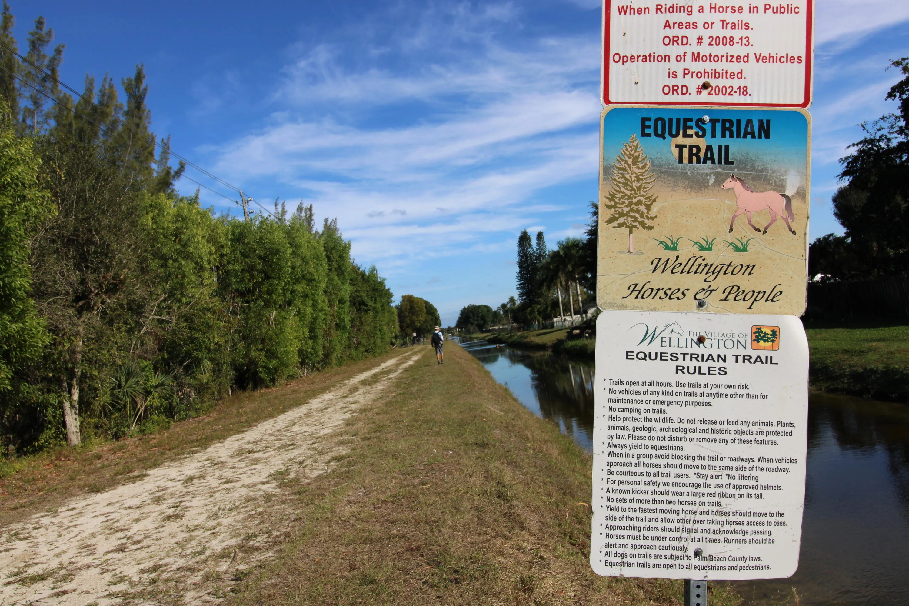 The bridle path surrounding Little Ranches is adjacent to the property