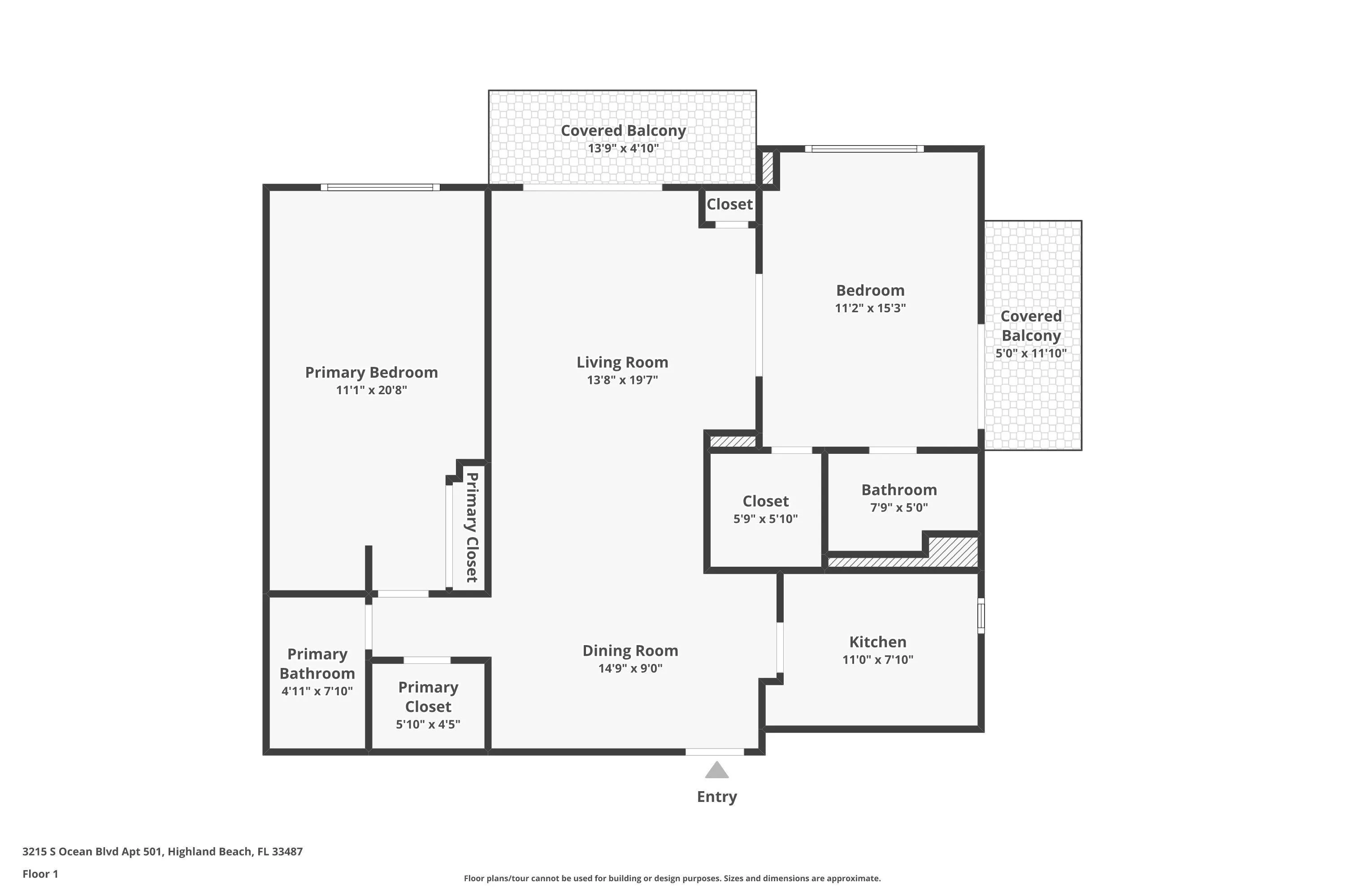 Practical floor plan with split bedroom plan and double balconies
