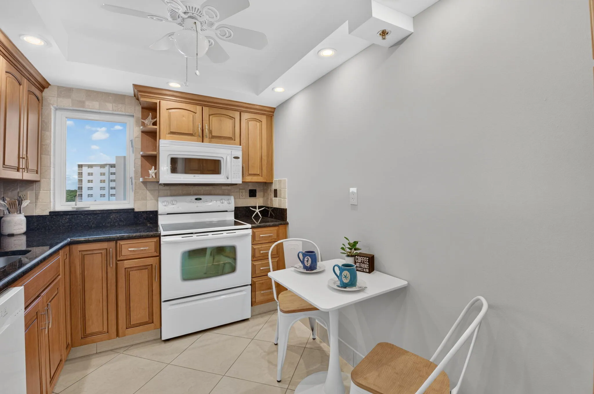 Enjoy a lite bite at the eat-in kitchen