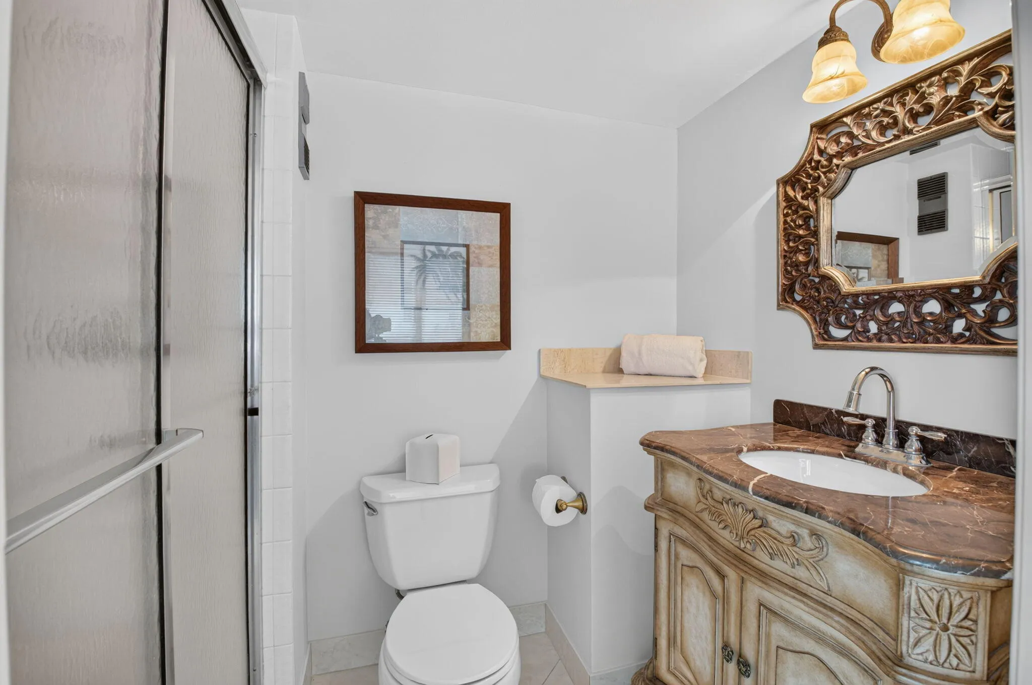 Walk in shower at 2nd bath