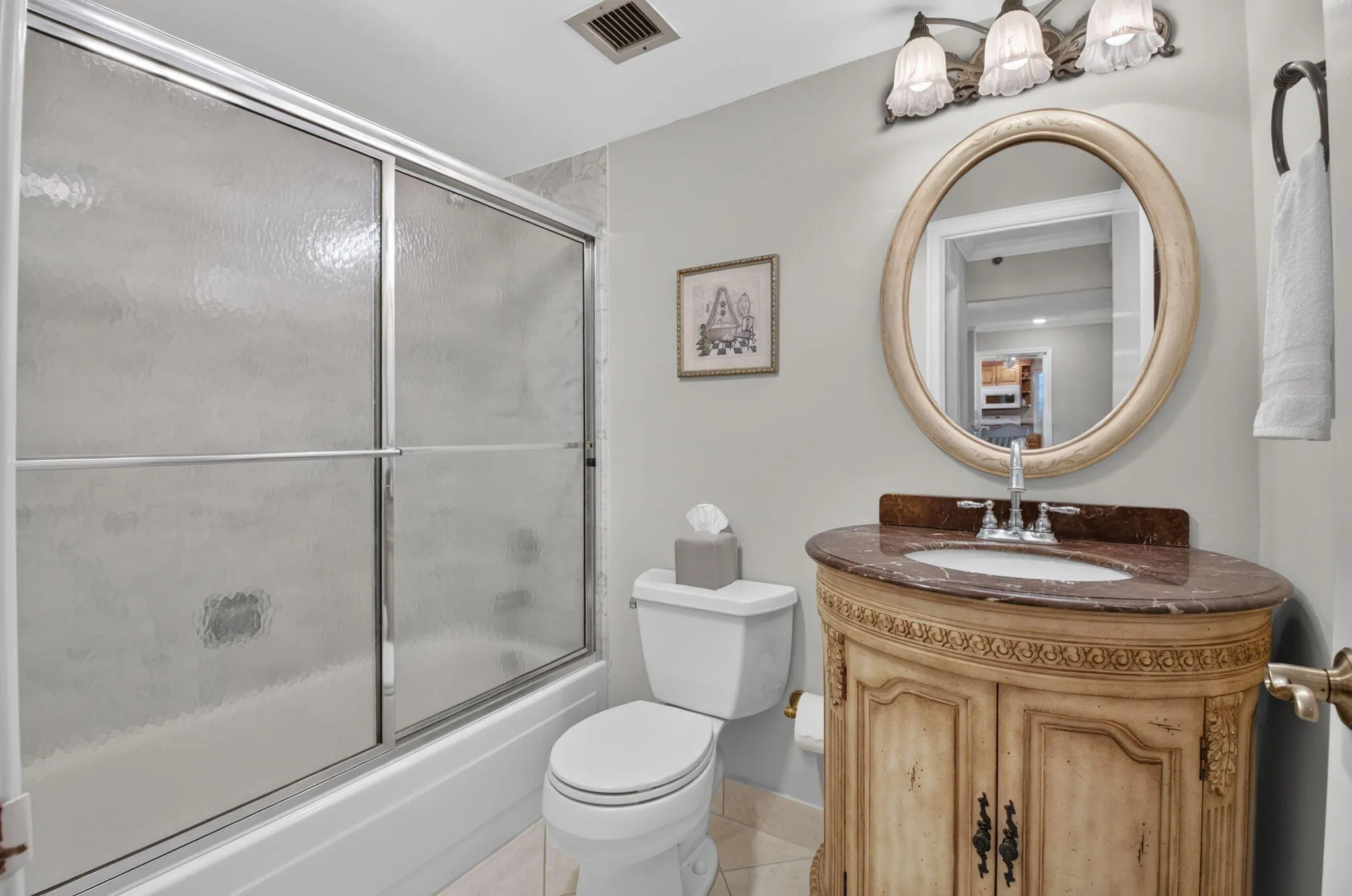 Tub/shower combination and elegant vanity