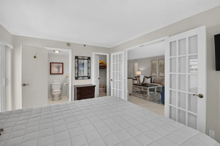 French doors offer privacy when needed