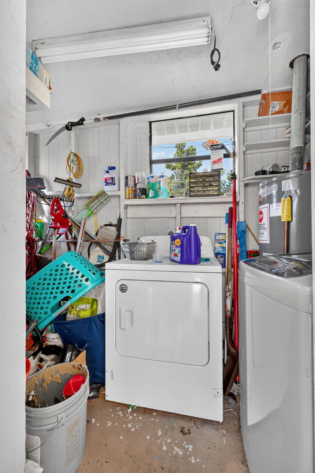 laundry and storage room