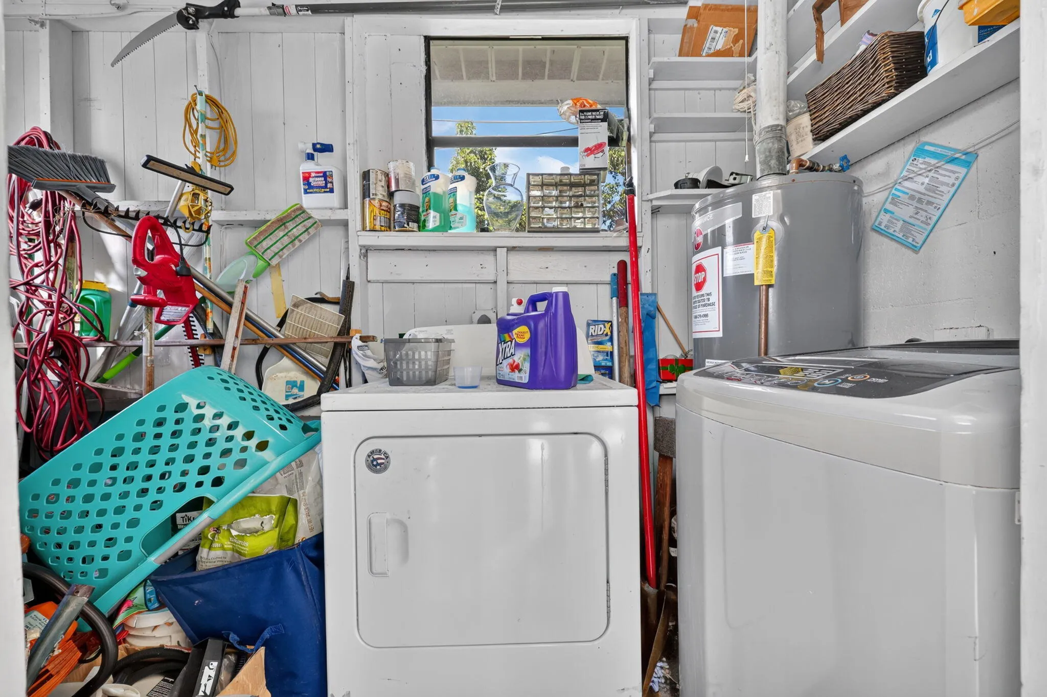 laundry and storage room view