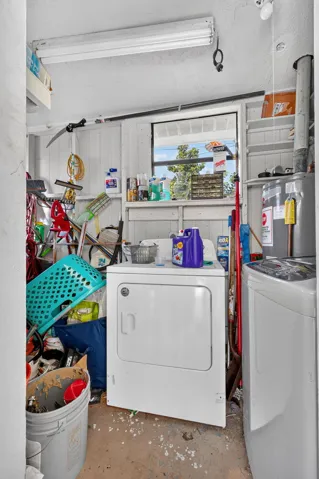 laundry and storage room