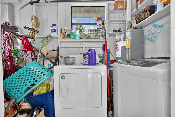 laundry and storage room view
