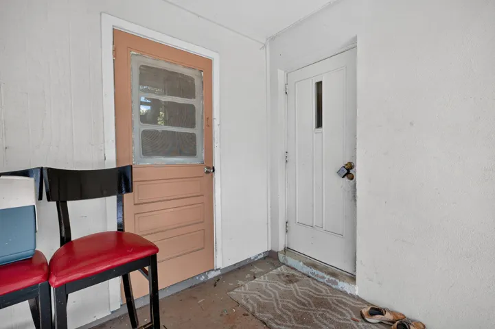 side entrance and laundry room door