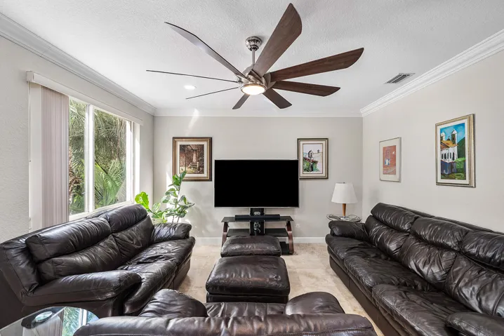 Modern Ceiling Fan and tons of natural light
