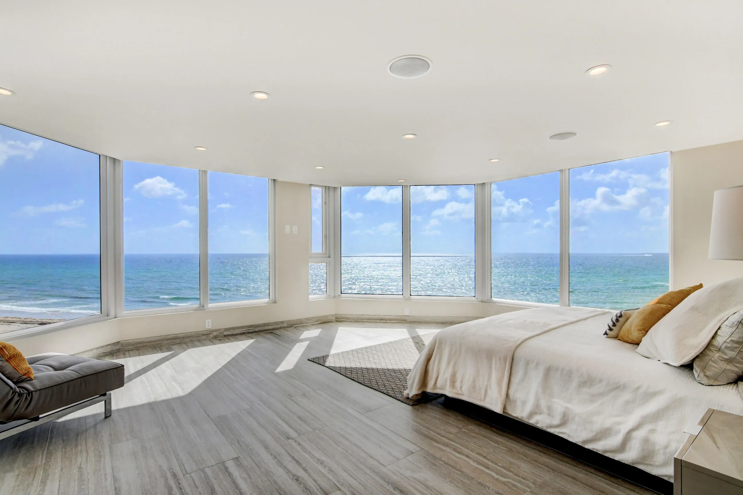 All windows throughout have motorized shades