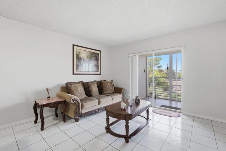 Living room with sliders to balcony