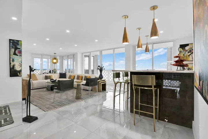 Open kitchen to living room