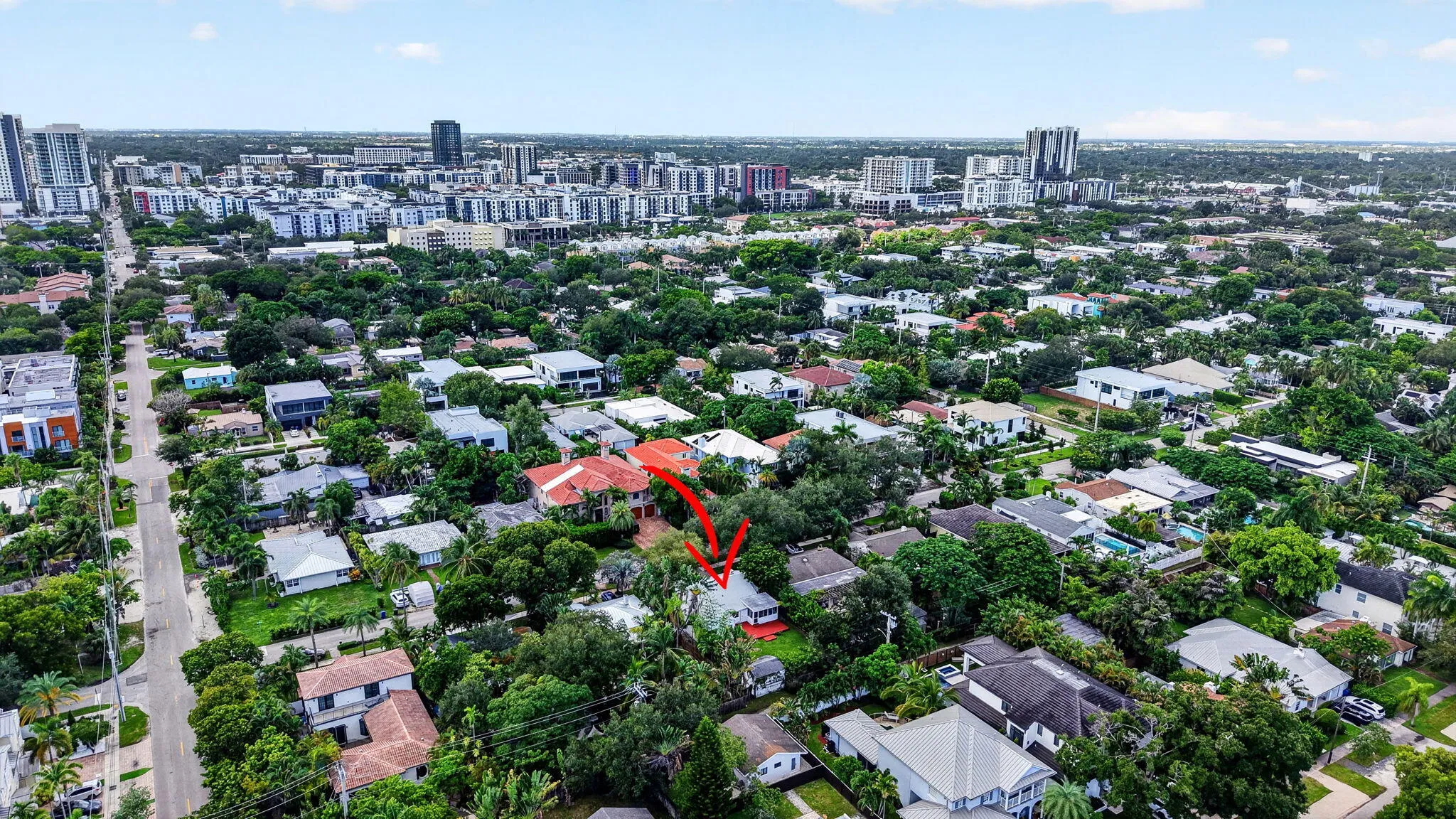 To the west is "booming" Flagler Village