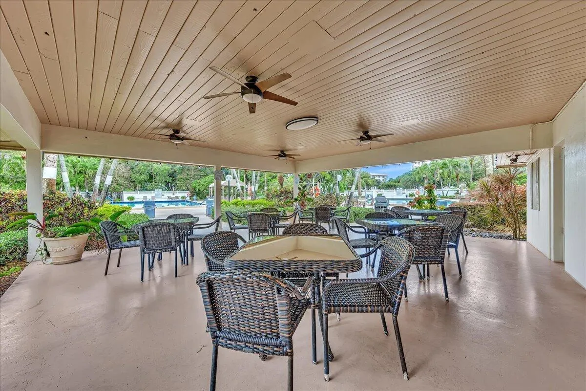 Covered pool area