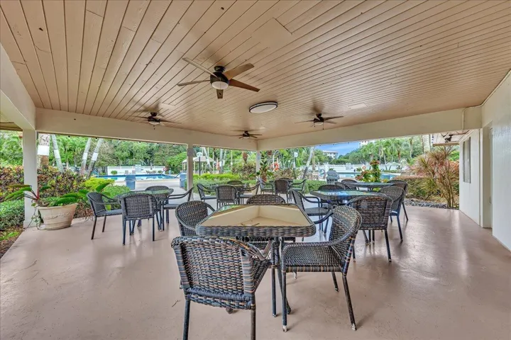 Covered pool area
