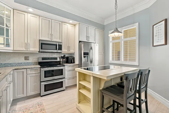 Frigidaire Gallery stainless appliances. Range is double oven (convection).