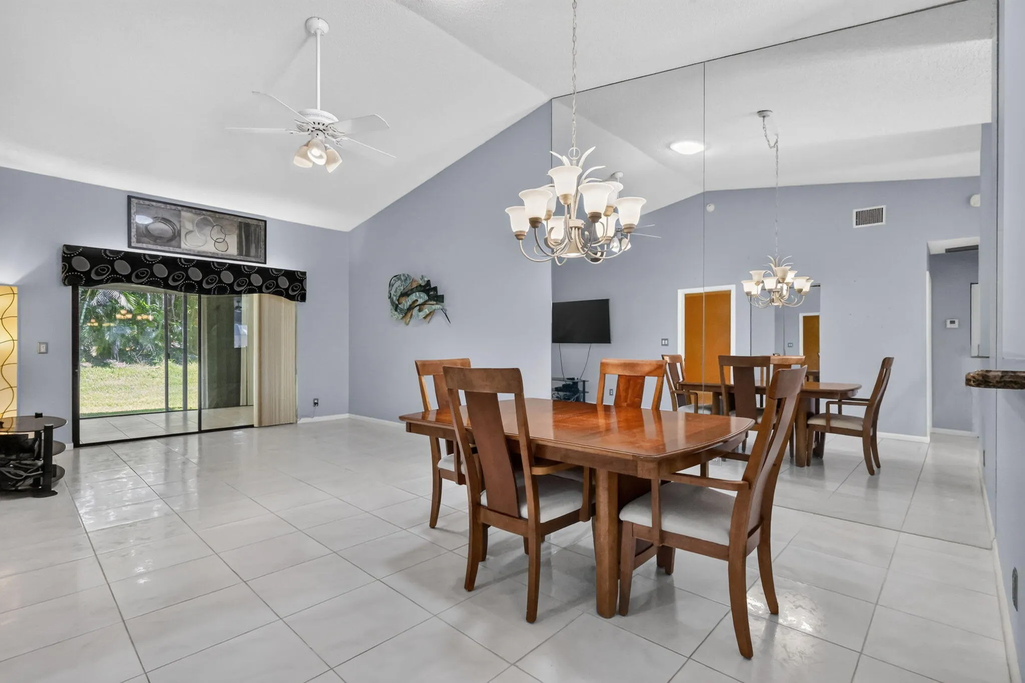 Living room and dinning room area.