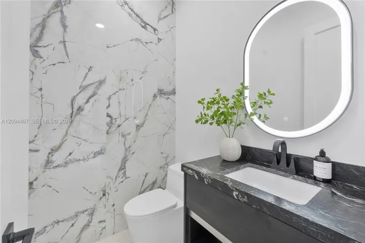 First floor powder room