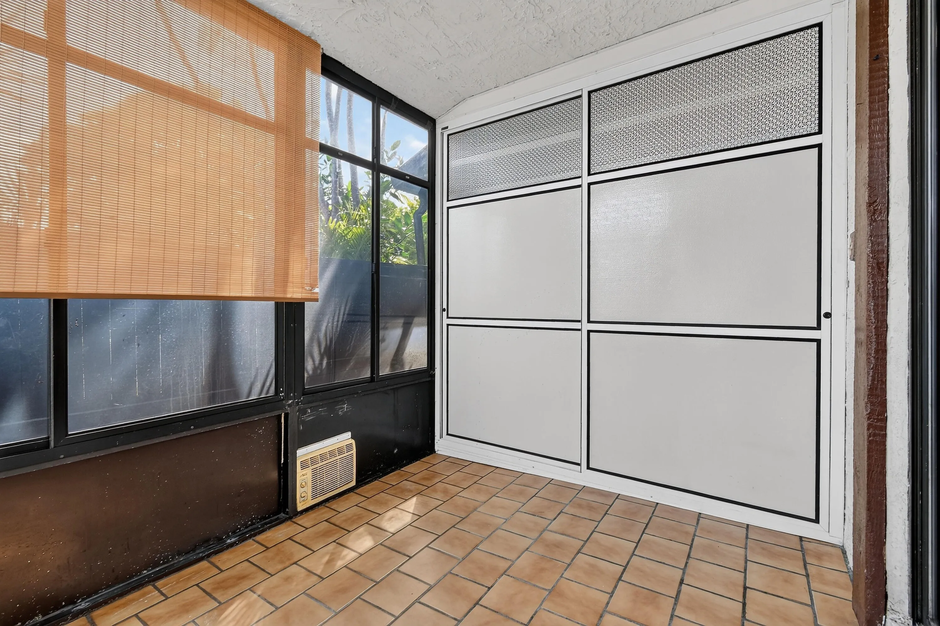 Wall of storage closet