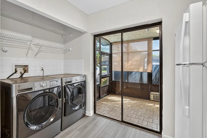 Opens to small closed in patio.