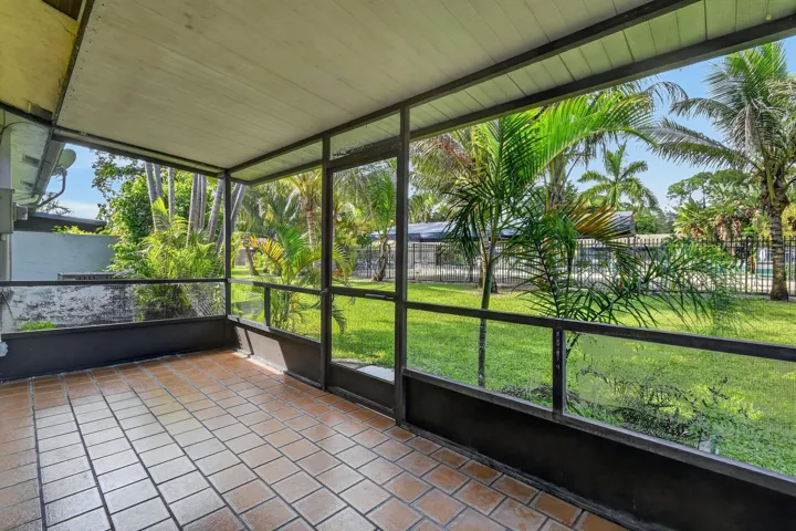 Spacious back porch