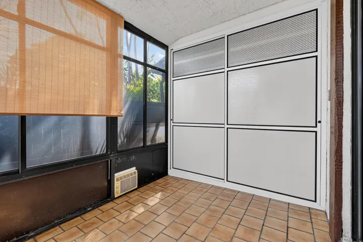 Wall of storage closet