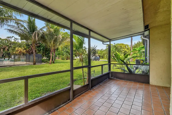Serene view from screened porch