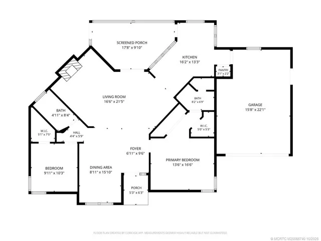 Floor plan, estimated dimensions