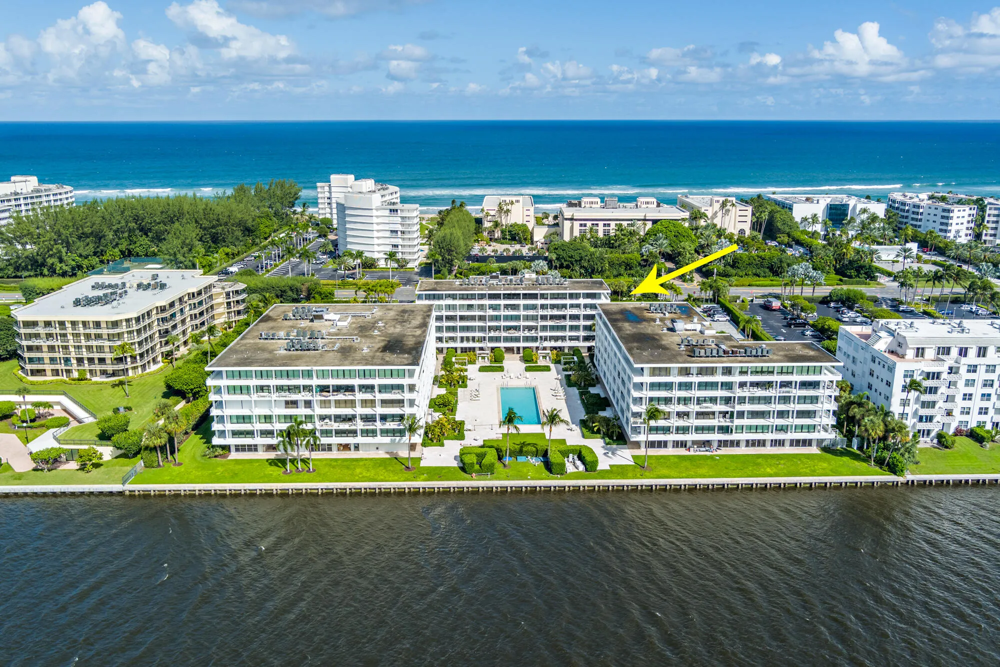 Drone shot to the ocean