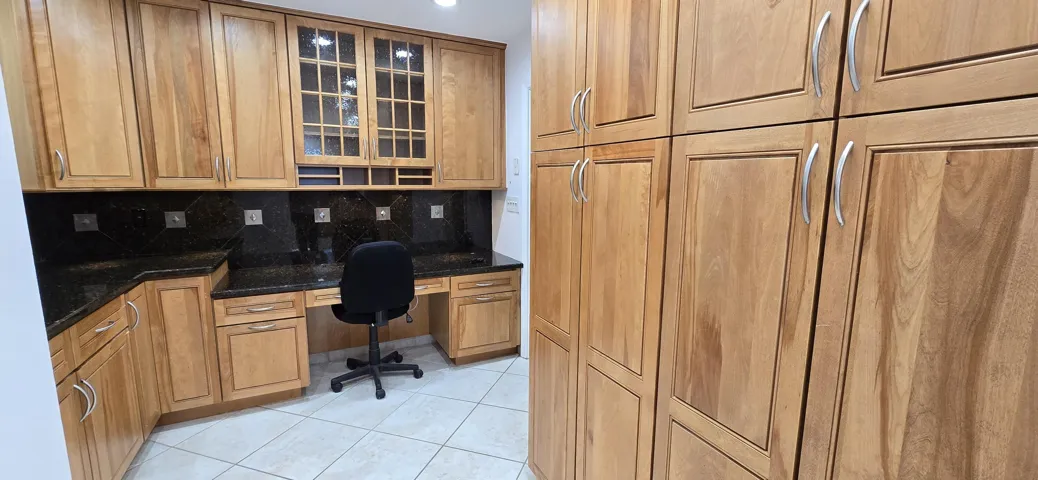 Ample built in storage, pantry & office