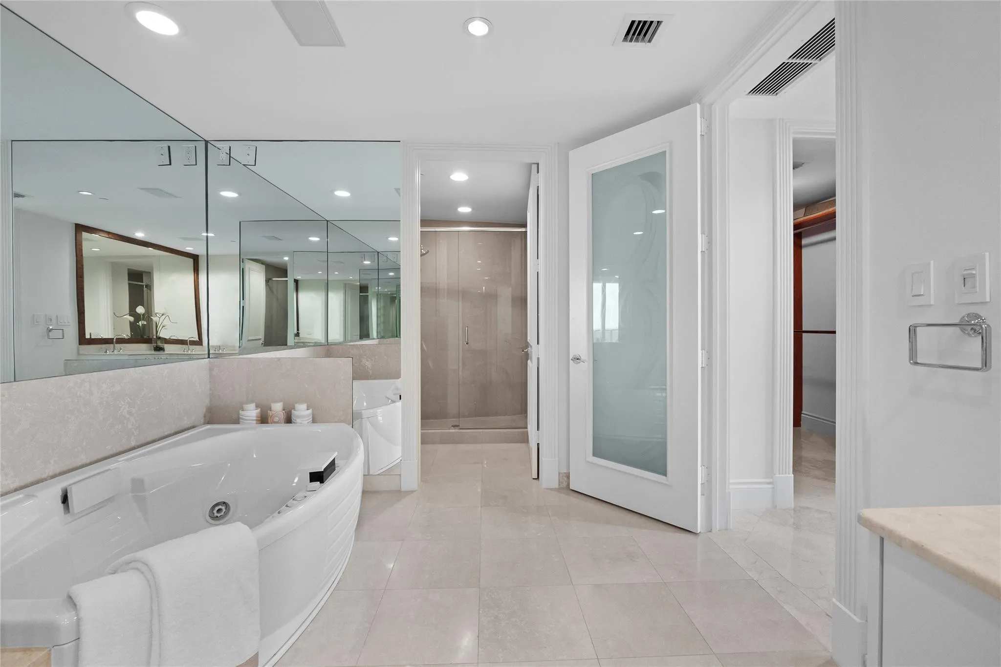 Double water closets & showers
