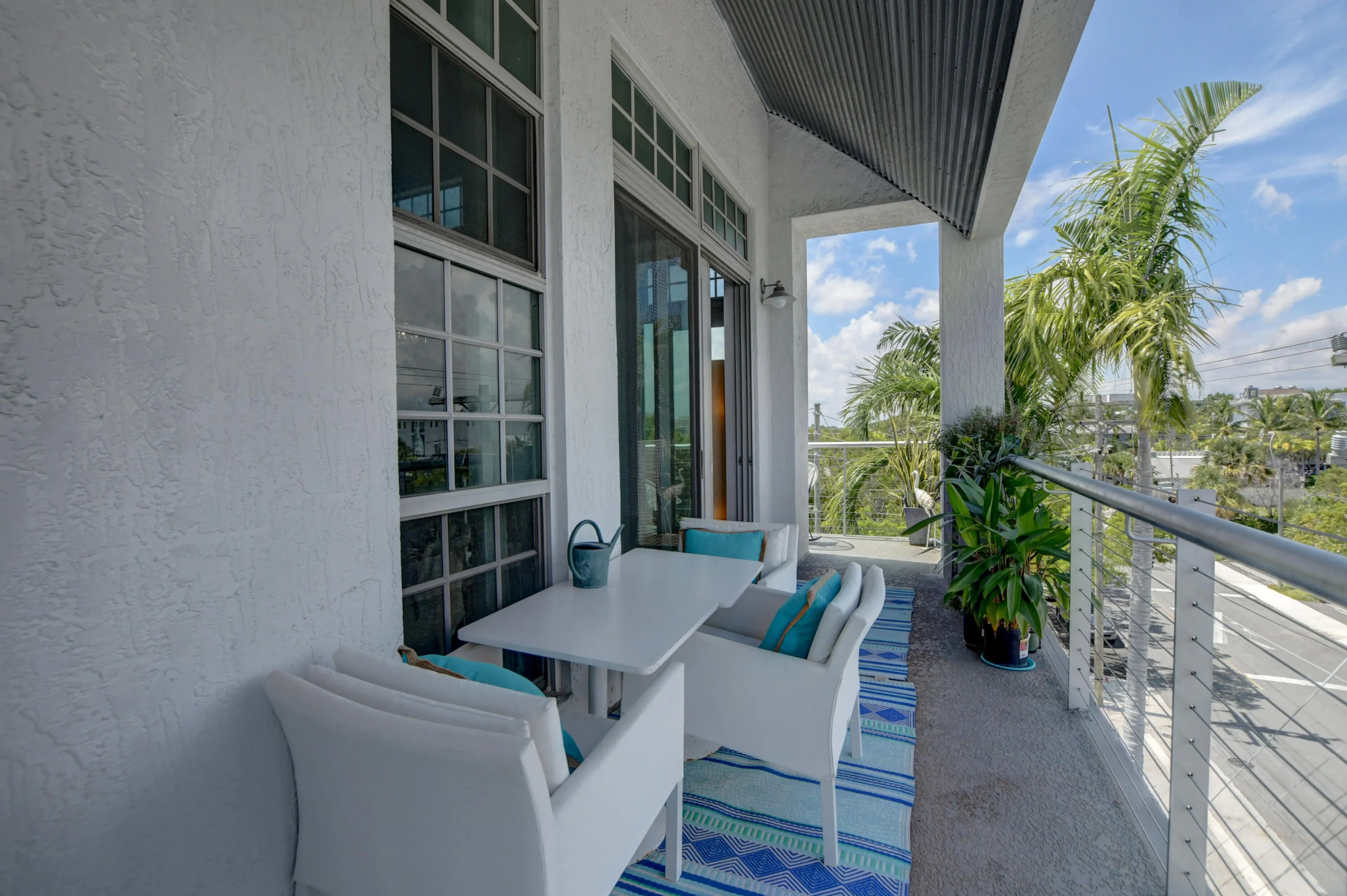 balcony covered sitting area