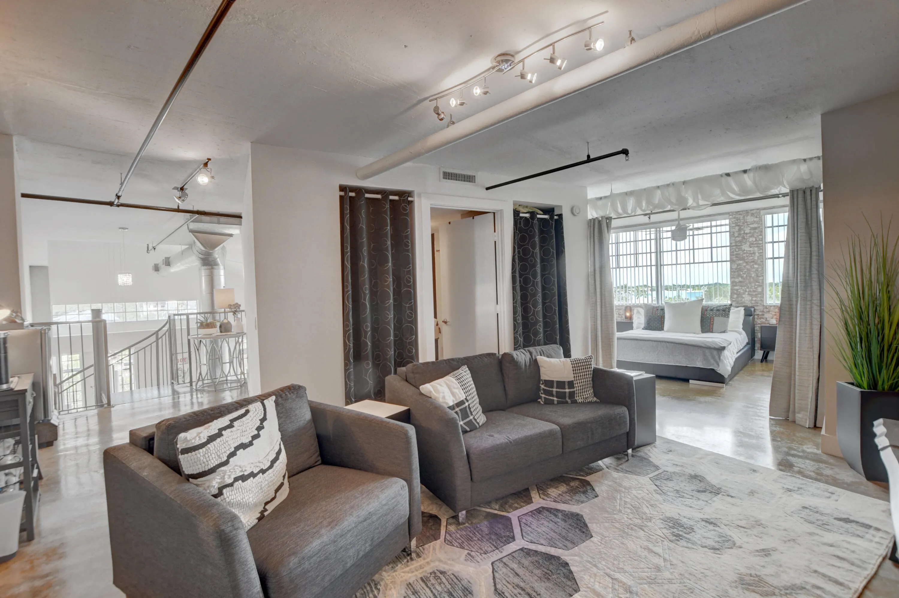 upstairs den