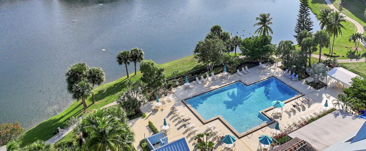 Birds eye view of Jupiter Bay MAIN POOL