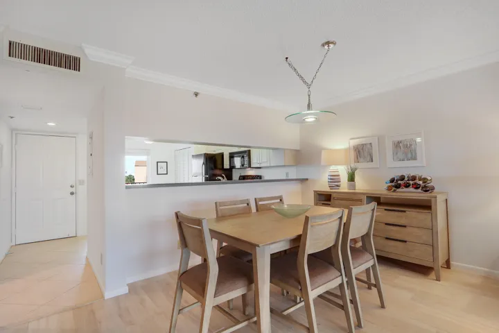 Dining area and kitchen counter