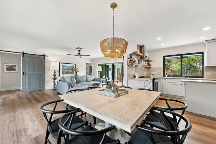 Kitchen & Dining to Guest and Primary Bedrooms