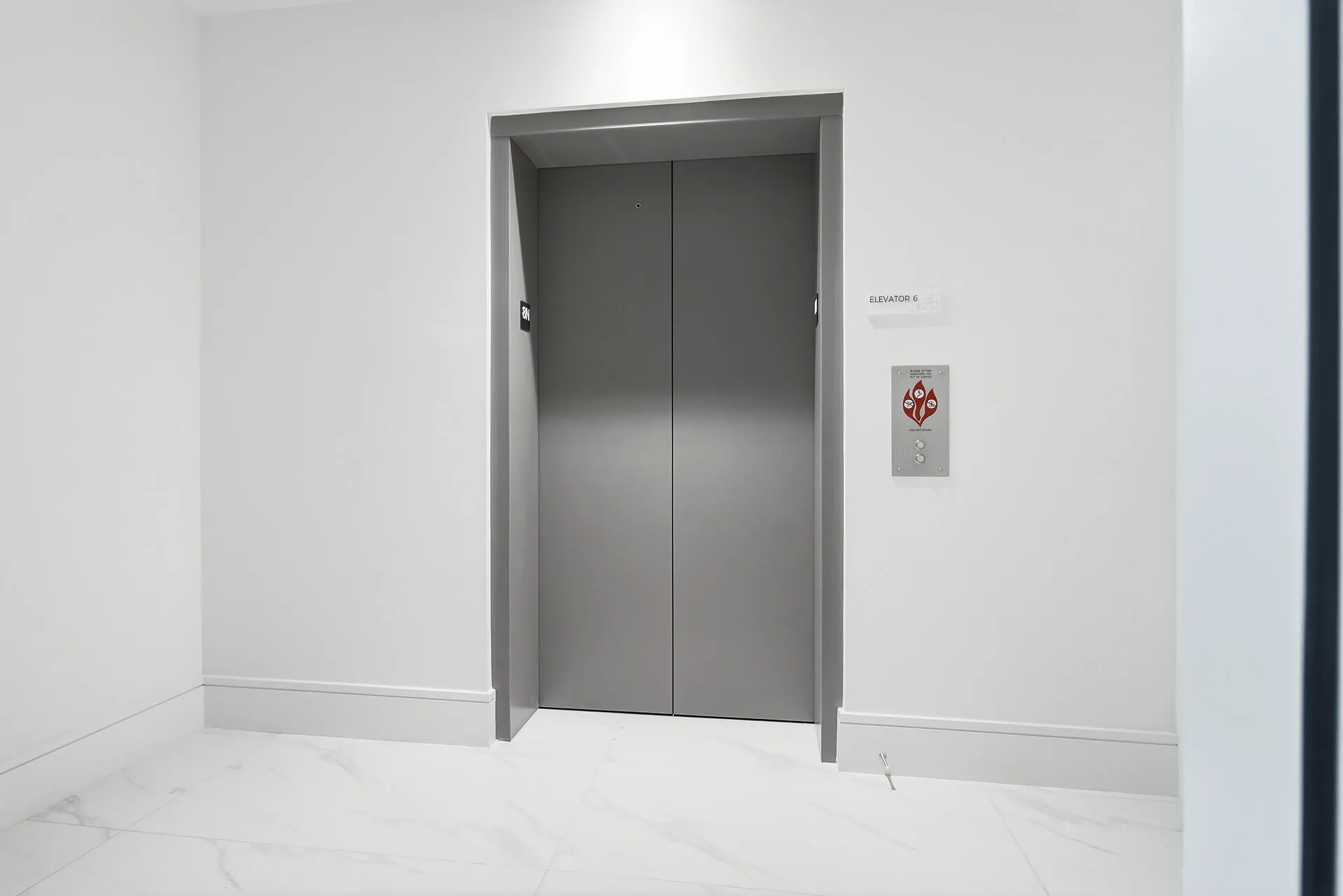Private elevator entrance to condo.