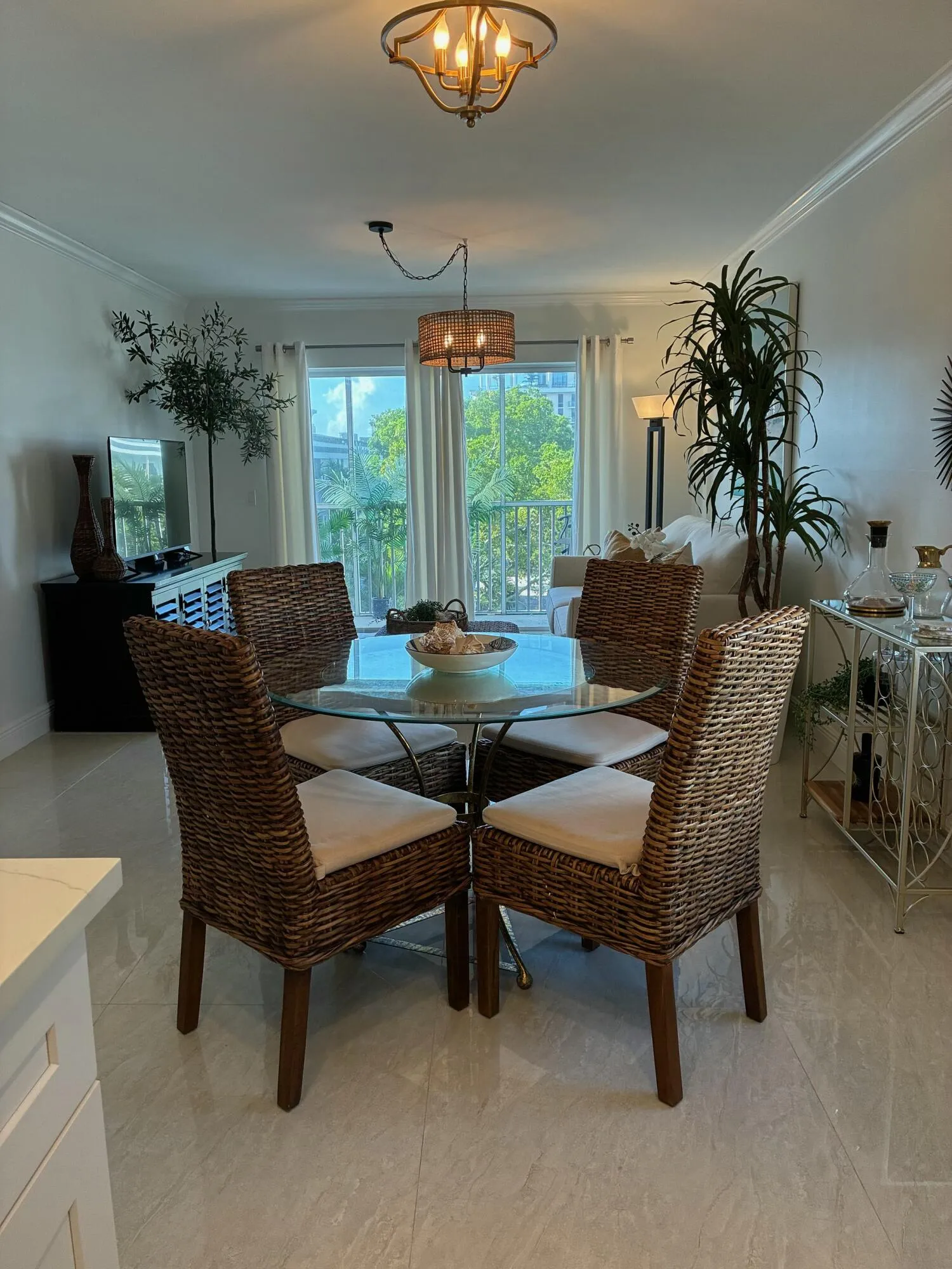 Dining and living room area