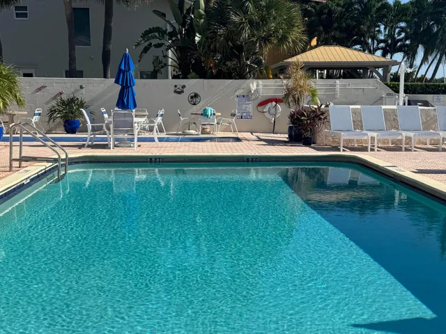 Pool deck area on ICW