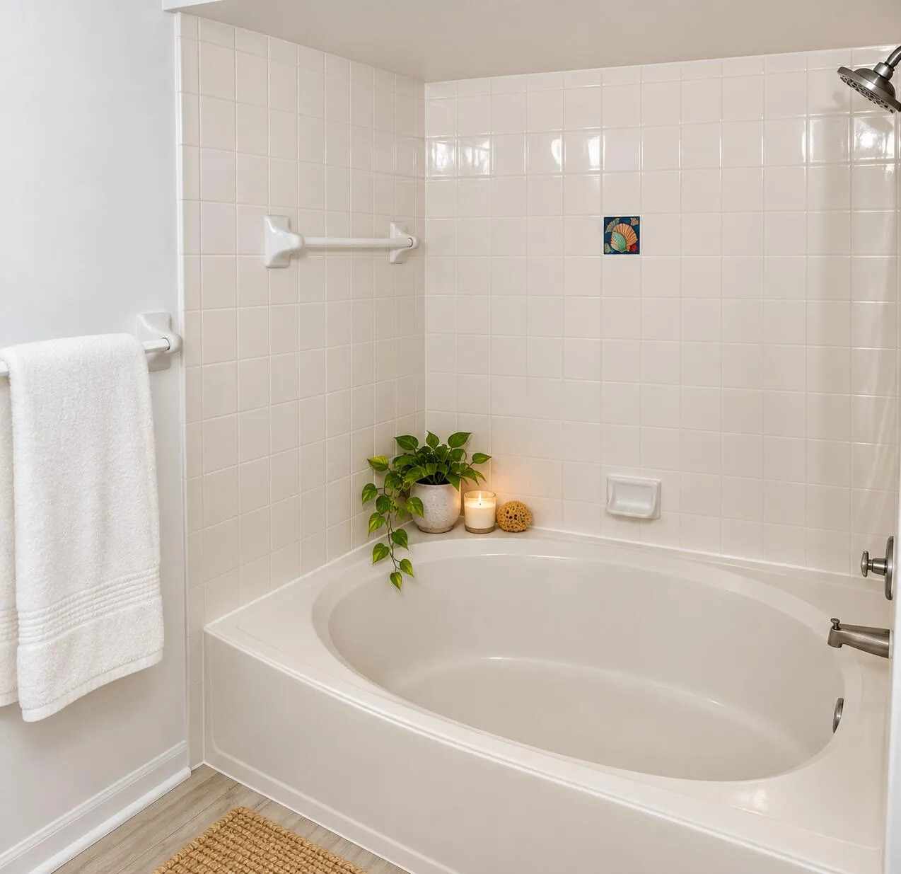 Contemporary bathtub bathroom with spa a