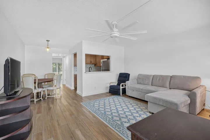Wood looking Ceramic tile flooring throughout