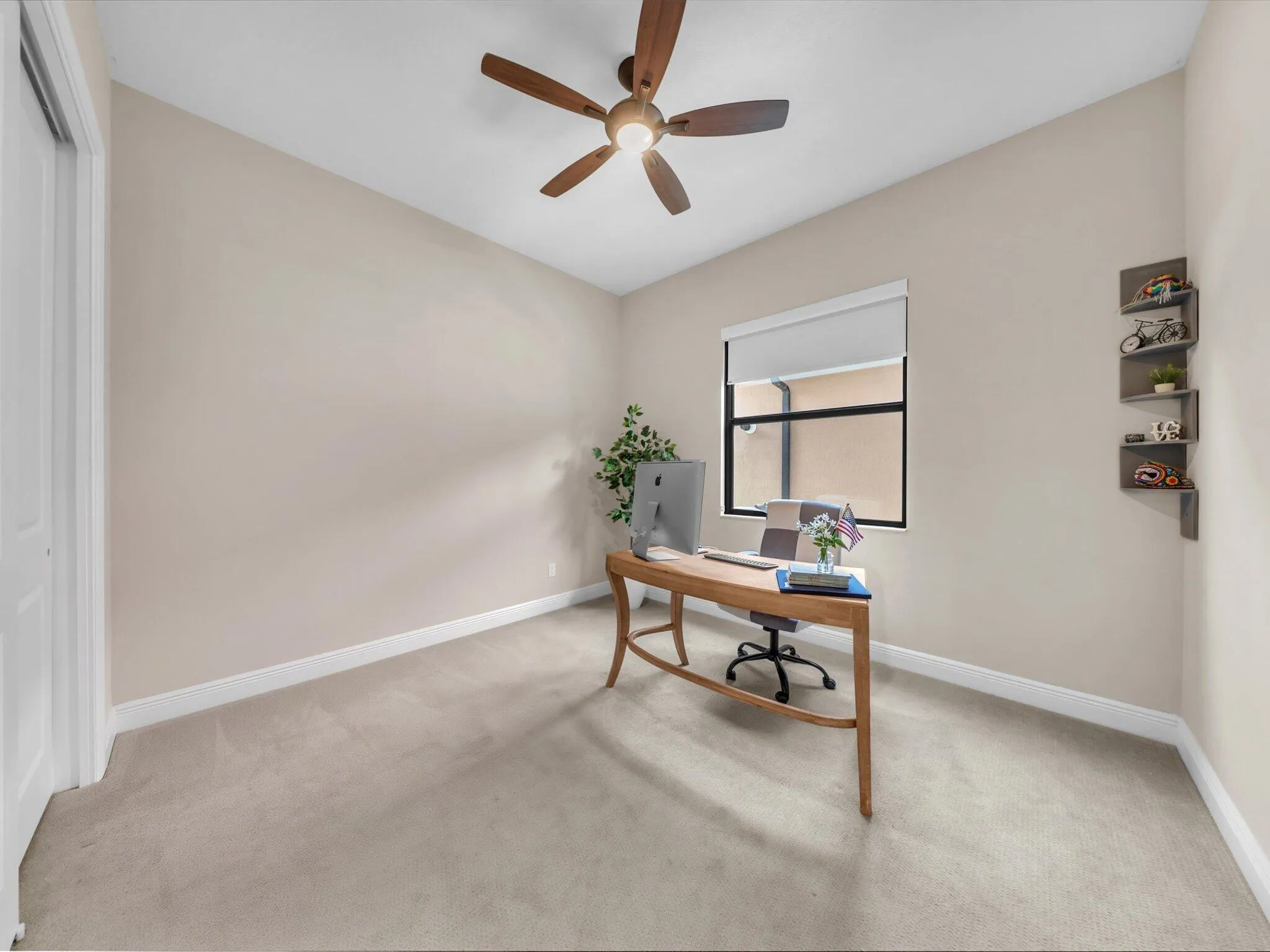 first floor bedroom / office with oversized closet