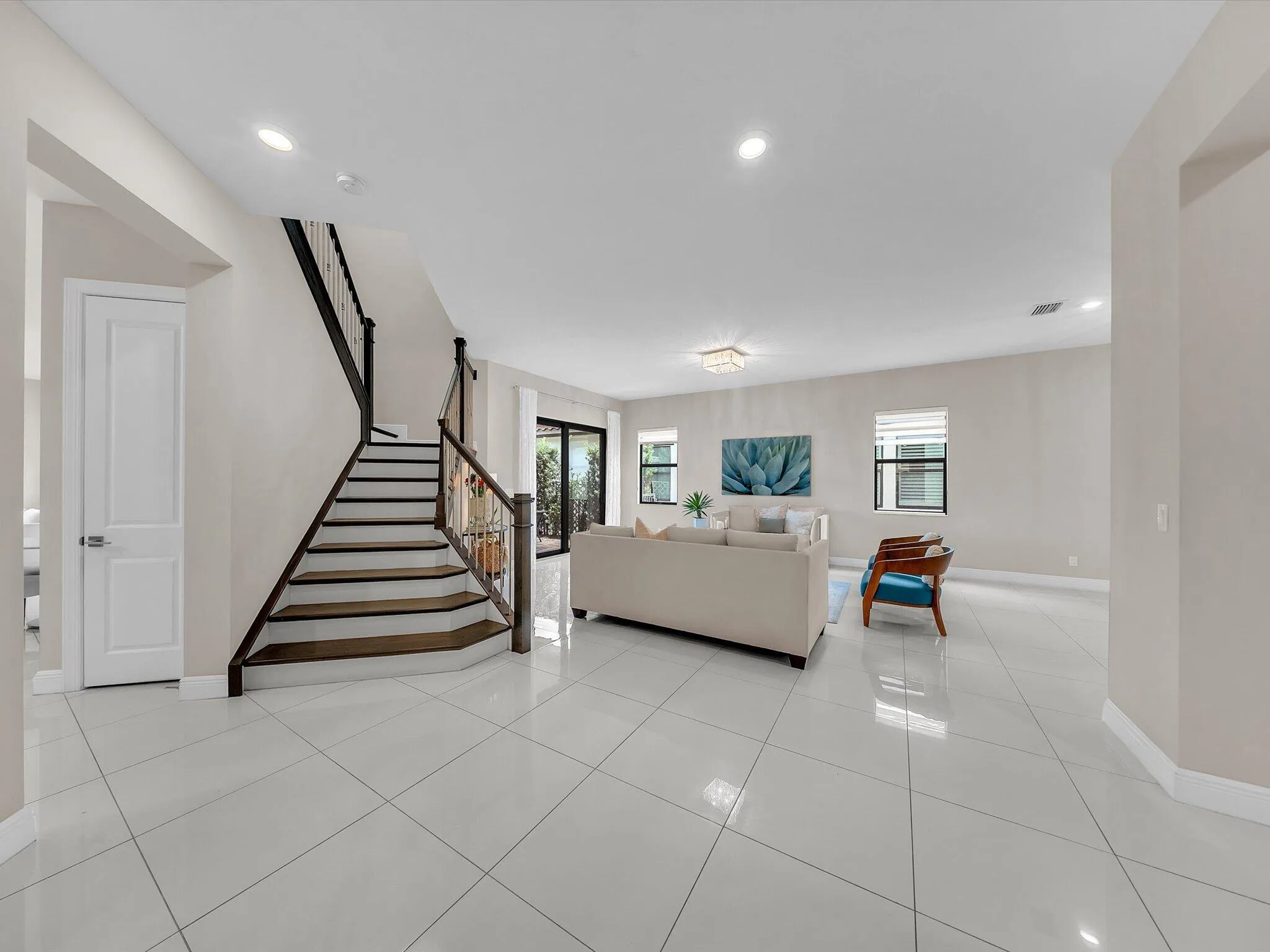 stairs near the living room
