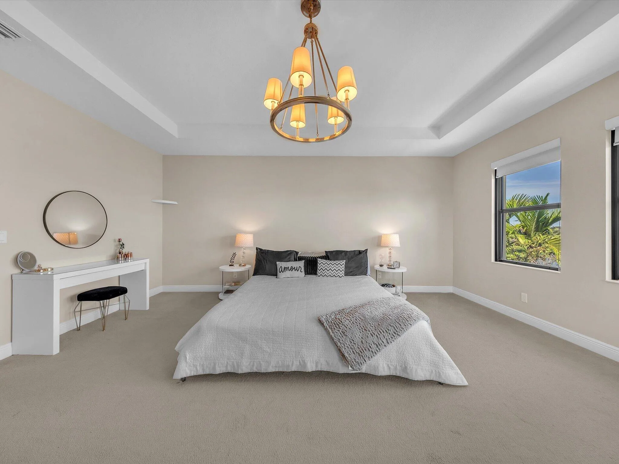 master bedroom centered
