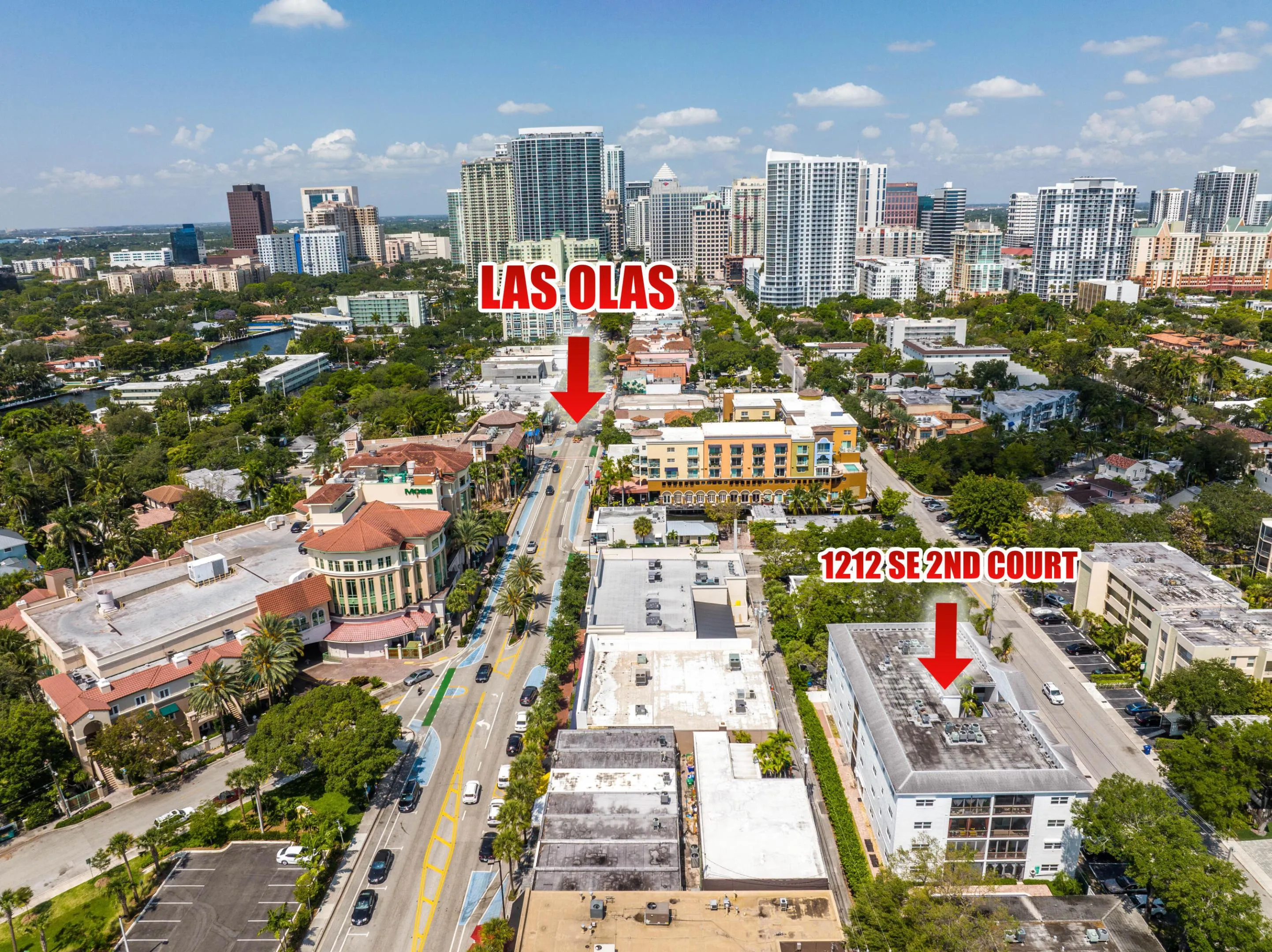 One block from Las Olas