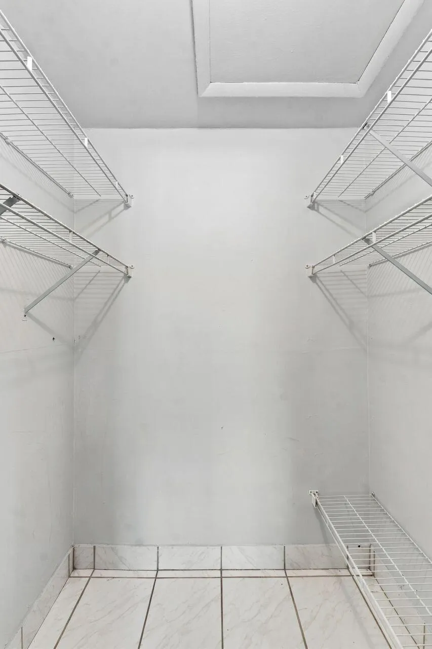 White wire shelving system