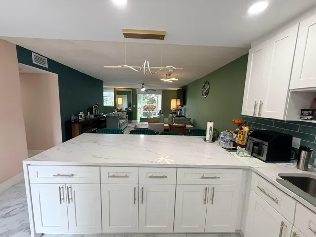 Kitchen to dining area