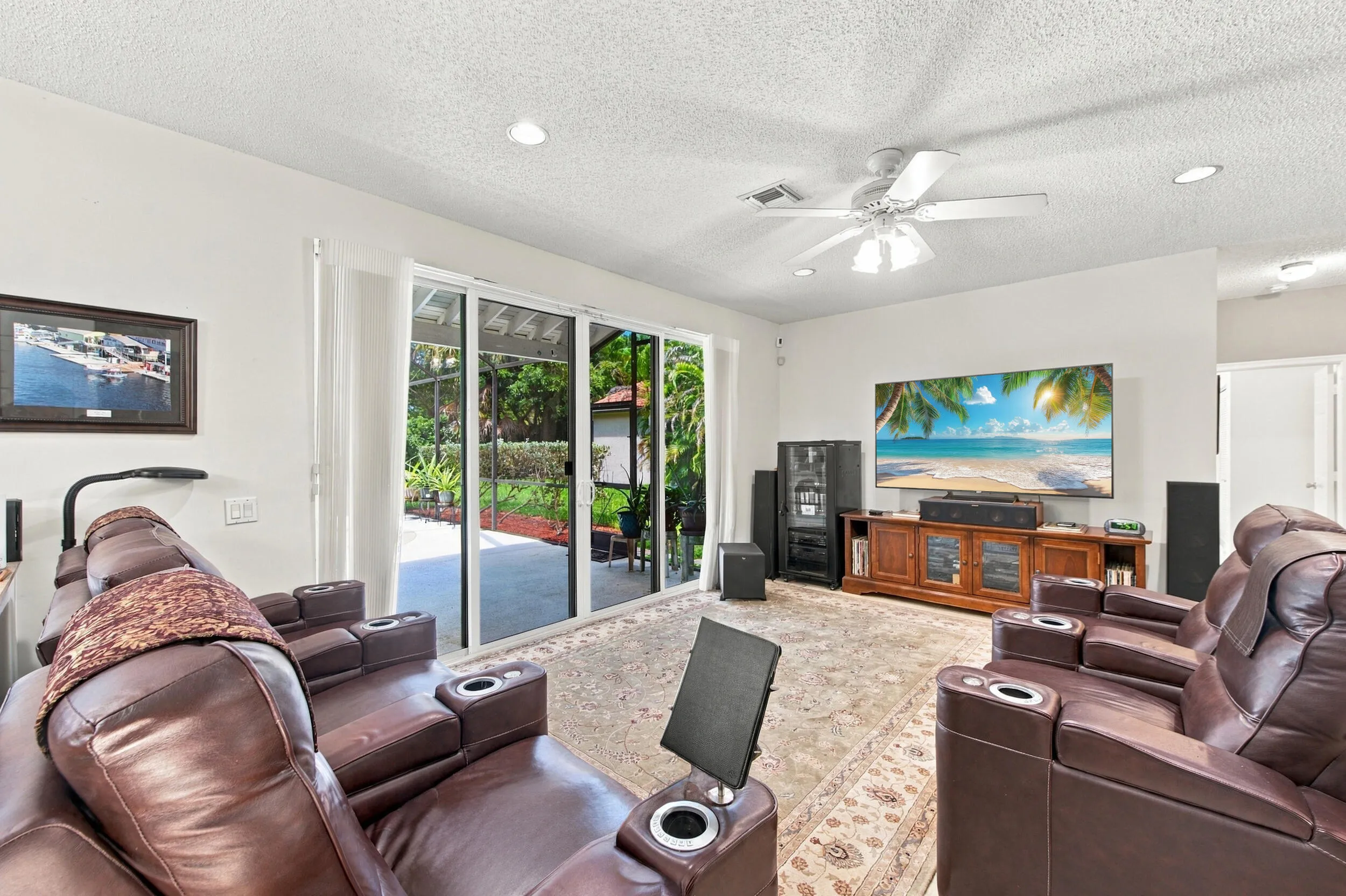 White walls with recessed lighting